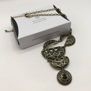 Vintage Avon Antique Gold-Tone Statement Necklace